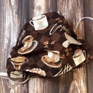 Latte coffee reusable face mask